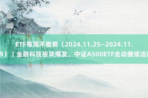 ETF每周不雅察（2024.11.25—2024.11.29）｜金融科技板块爆发，中证A500ETF走动握续活跃