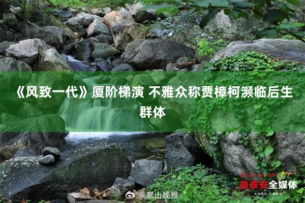 《风致一代》厦阶梯演 不雅众称贾樟柯濒临后生群体